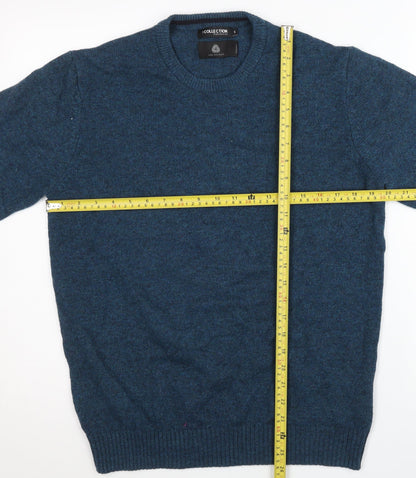 Debenhams Men’s Blue Wool Blend Jumper Size S Crew Neck