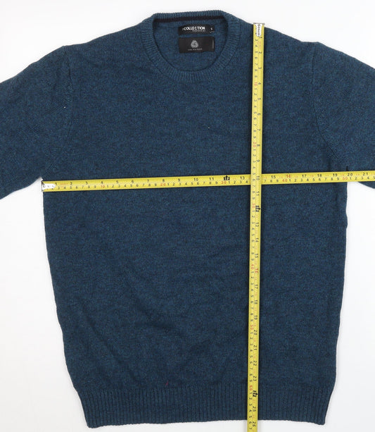 Debenhams Men’s Blue Wool Blend Jumper Size S Crew Neck