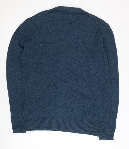 Debenhams Men’s Blue Wool Blend Jumper Size S Crew Neck