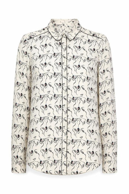 Next Women’s Ivory Animal Print Button-Up Shirt Size 10