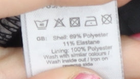 New Look Women’s Black White Striped Tapered Trousers Size 8