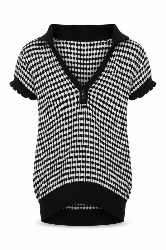 Womens UK Size 10 H&M Black Henley Jumper