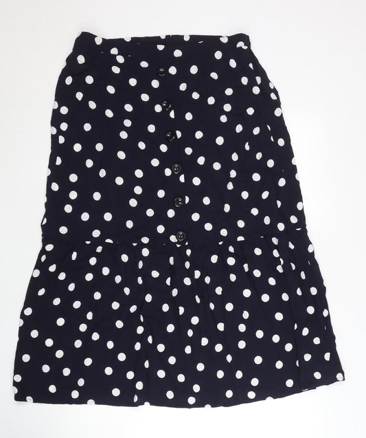 Nutmeg Women’s Blue Polka Dot A-Line Skirt Size 14