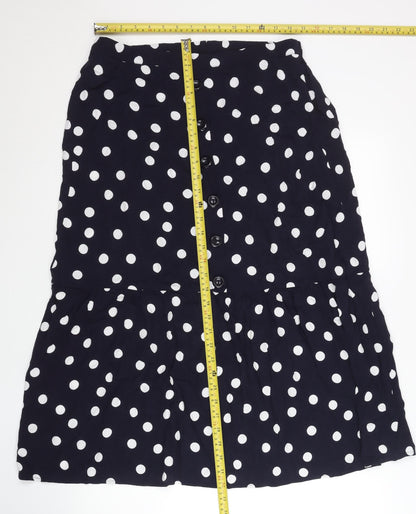 Nutmeg Women’s Blue Polka Dot A-Line Skirt Size 14