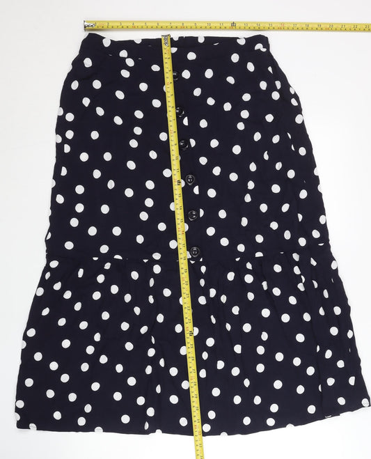 Nutmeg Women’s Blue Polka Dot A-Line Skirt Size 14