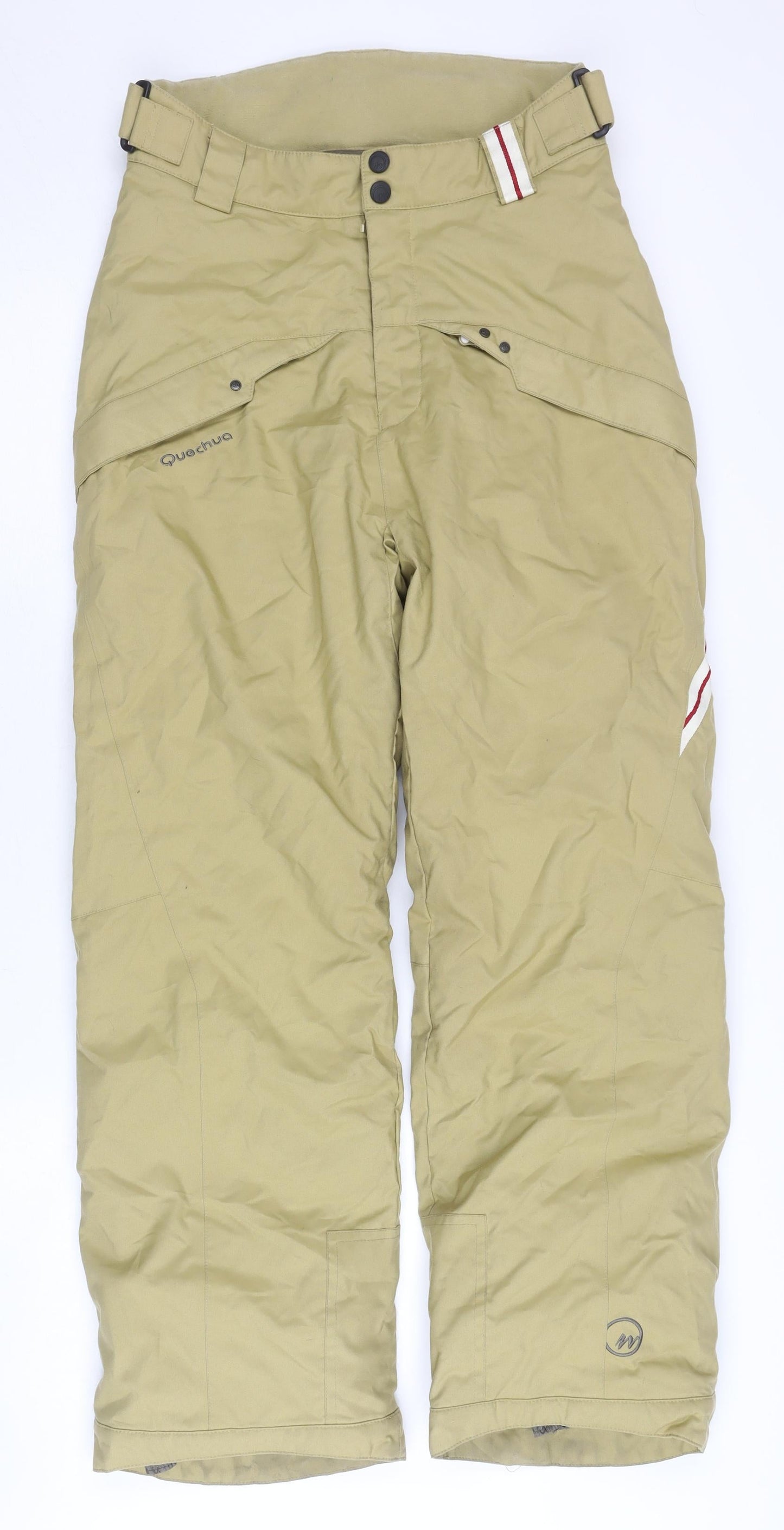 Quechua Boys Beige 12 Years Snow Pants Waterproof Insulated Winter