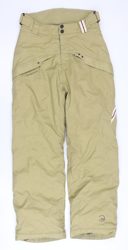 Quechua Boys Beige 12 Years Snow Pants Waterproof Insulated Winter