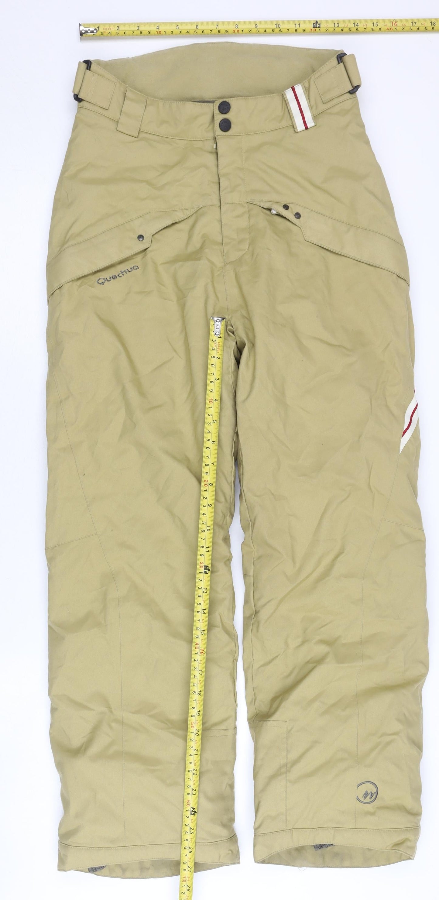 Quechua Boys Beige 12 Years Snow Pants Waterproof Insulated Winter