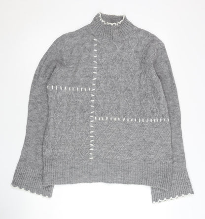 Womens UK Size 12 Lipsy Grey Pullover Jumper