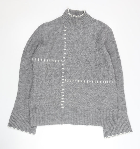 Womens UK Size 12 Lipsy Grey Pullover Jumper