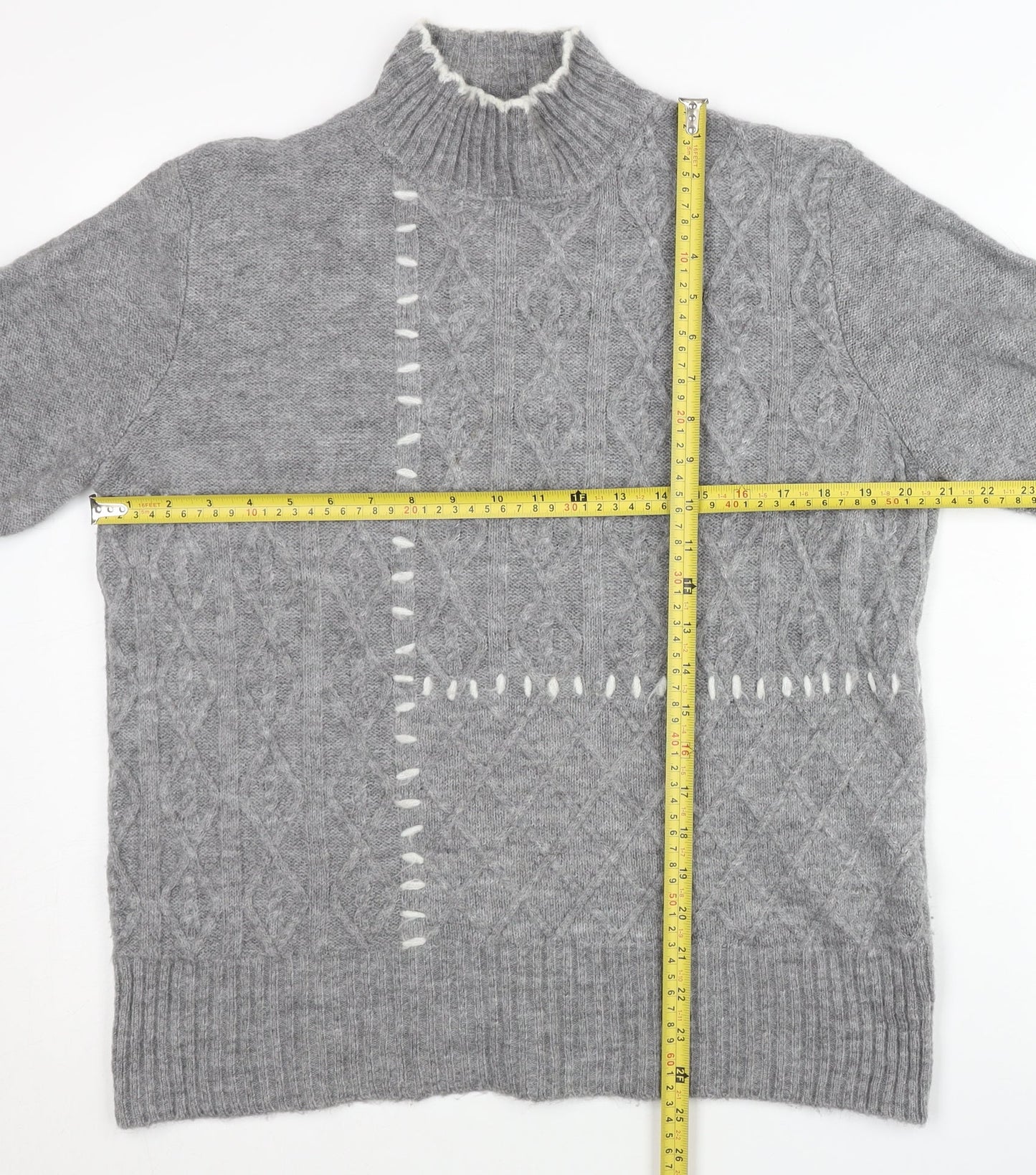 Womens UK Size 12 Lipsy Grey Pullover Jumper