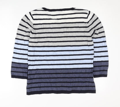 Womens UK Size M CC Multicoloured Henley Jumper