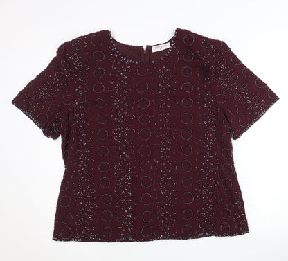 Womens UK Size 16 Bonmarché Red Basic Blouse
