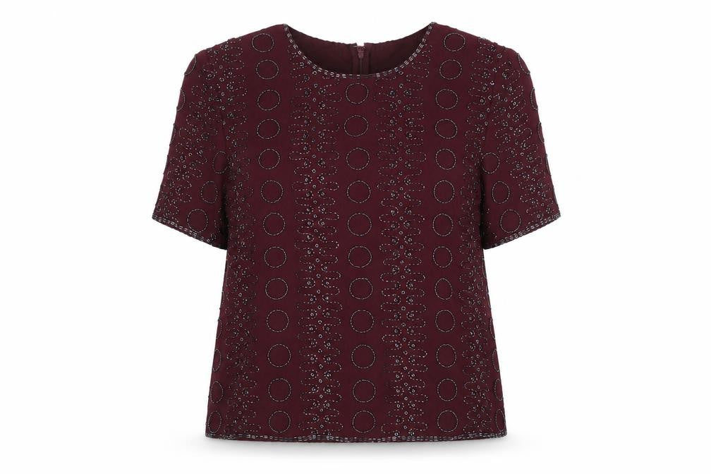 Womens UK Size 16 Bonmarché Red Basic Blouse