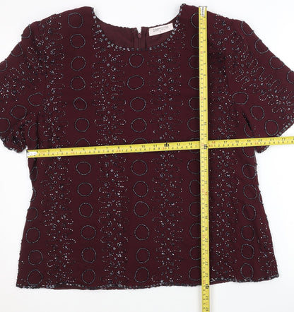 Womens UK Size 16 Bonmarché Red Basic Blouse
