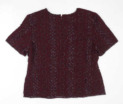 Womens UK Size 16 Bonmarché Red Basic Blouse