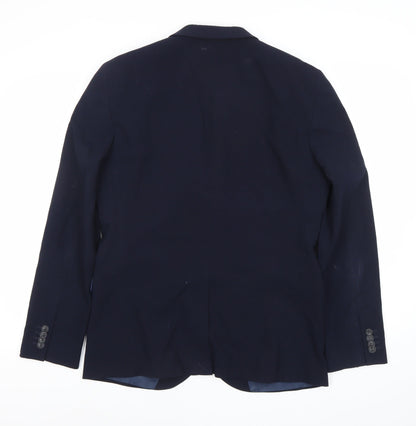 Mens UK Size 40 Topman Regular Blue Suit Jacket