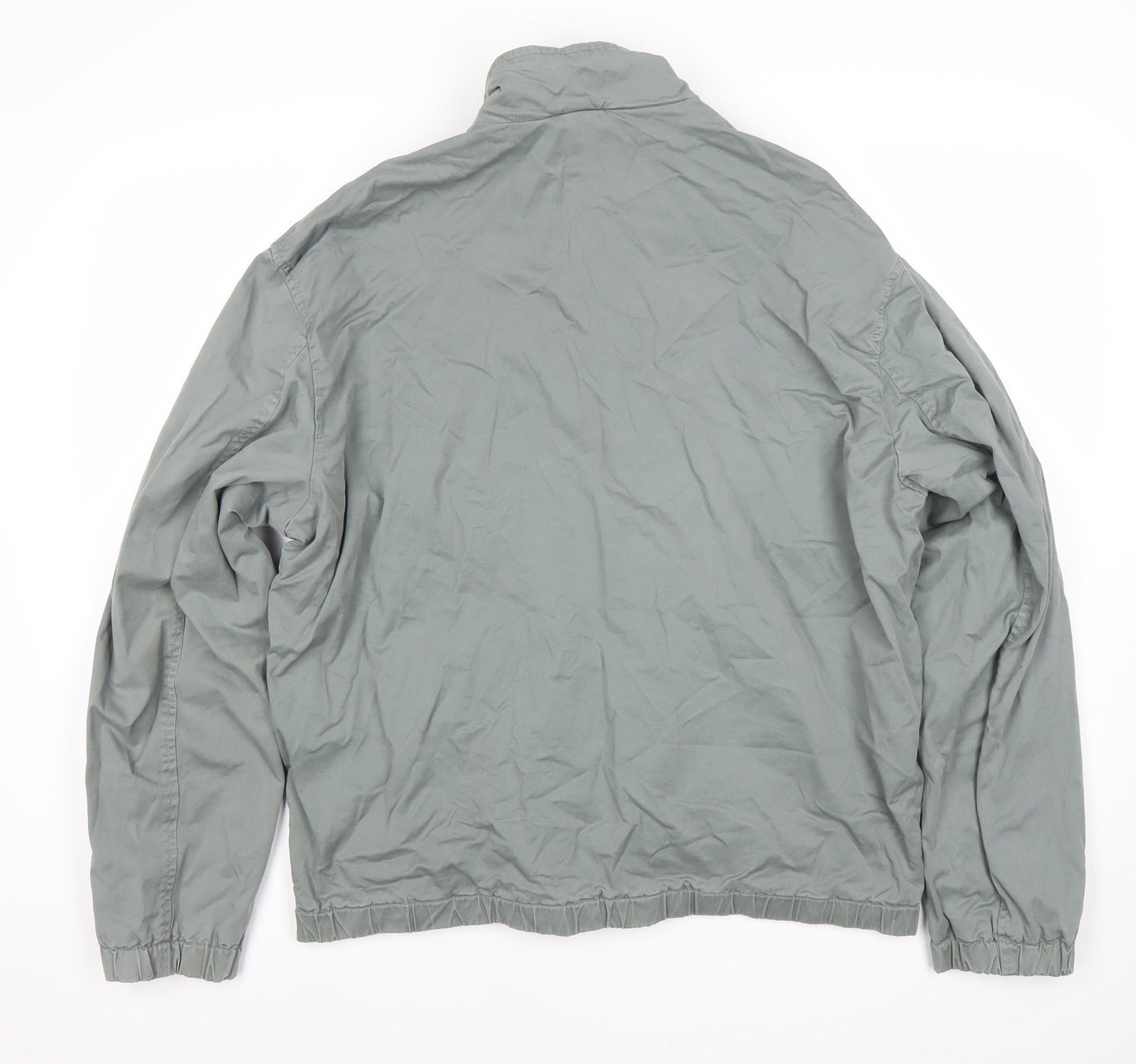 Zara Men’s Grey XL Cotton Blend Zip Up Casual Jacket