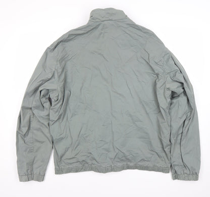 Zara Men’s Grey XL Cotton Blend Zip Up Casual Jacket