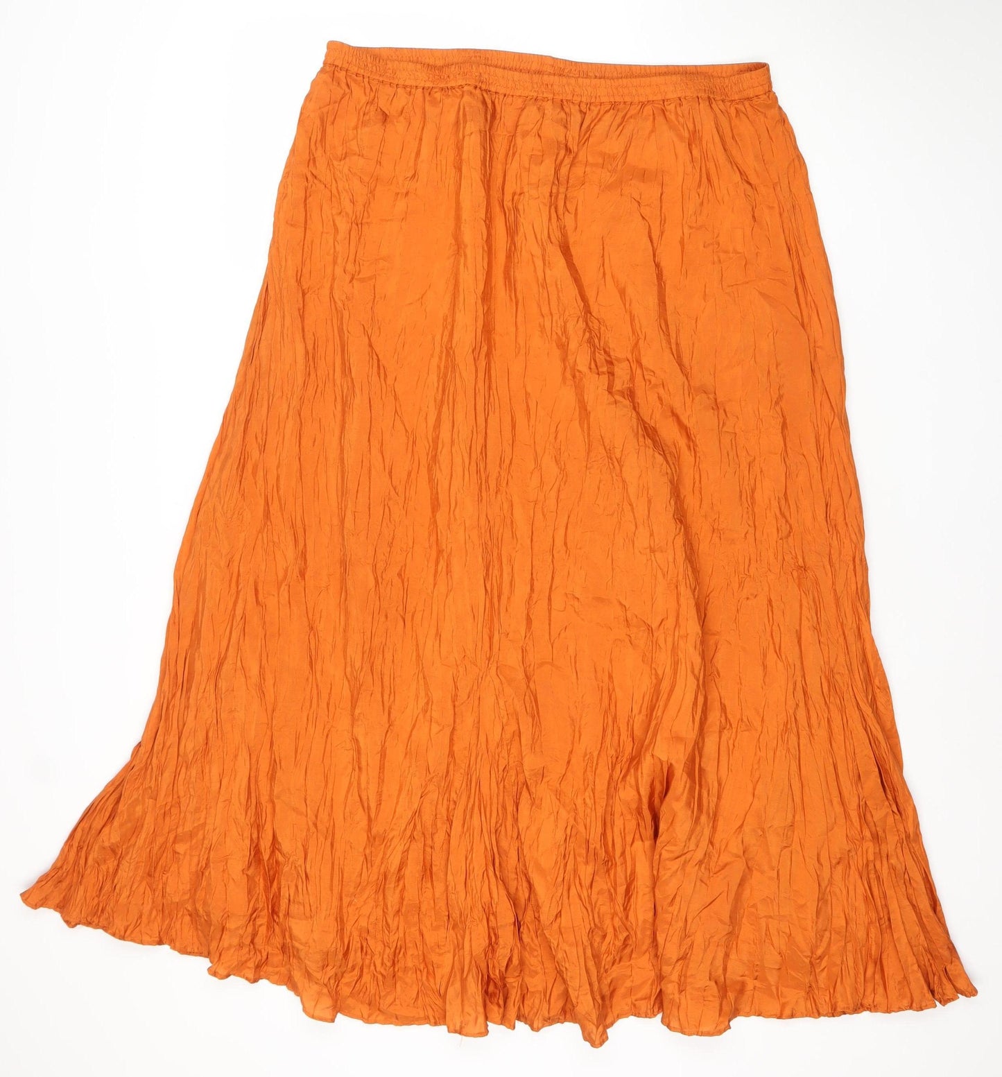 Ann Harvey Women’s Orange Long A-Line Skirt Size 18 Polyester