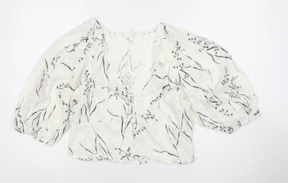 Womens UK Size 12 H&M White Tunic Blouse