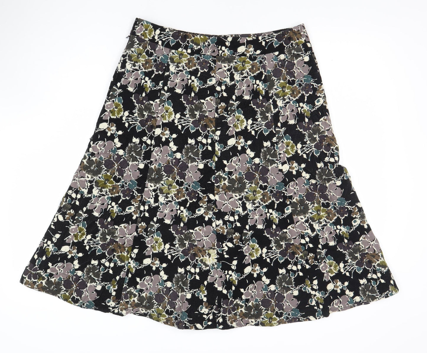 EAST Womens Multicoloured Floral A-Line Skirt Size 10 Knee Length