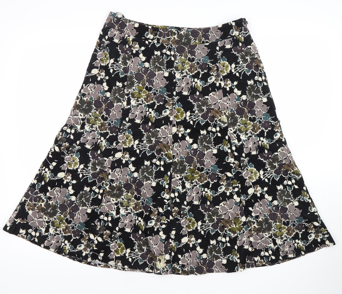 EAST Womens Multicoloured Floral A-Line Skirt Size 10 Knee Length