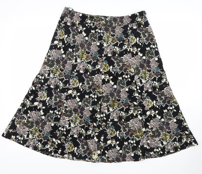 EAST Womens Multicoloured Floral A-Line Skirt Size 10 Knee Length