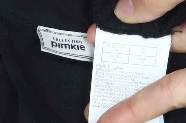 Womens UK Size 12 Pimkie Black Tunic Blouse