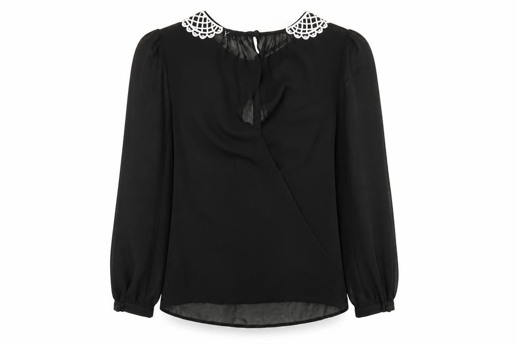 Womens UK Size 8 Atmosphere Black Classic Blouse