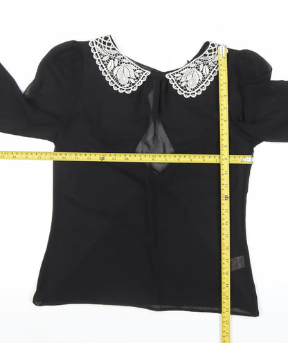 Womens UK Size 8 Atmosphere Black Classic Blouse