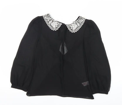Womens UK Size 8 Atmosphere Black Classic Blouse
