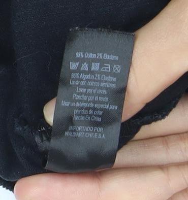 George Women’s Black Corduroy Skirt Size 10 Short Button Front