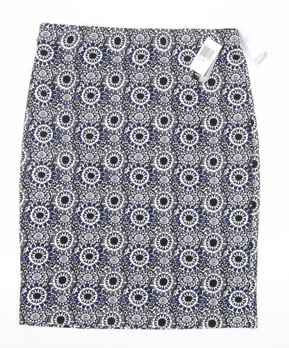 Premise Studio Women’s Blue Geometric Pencil Skirt M