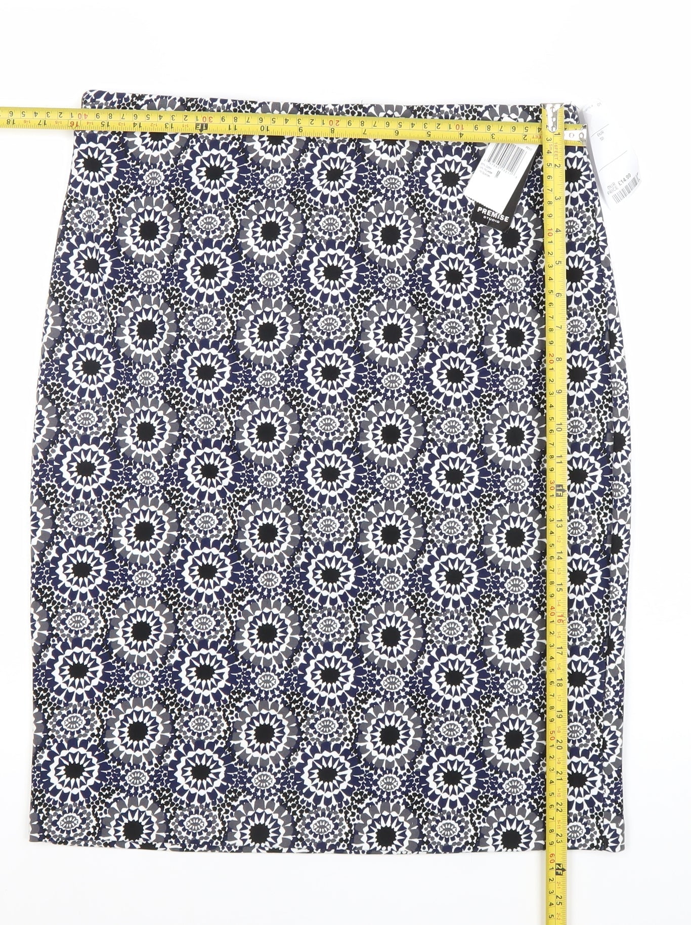 Premise Studio Women’s Blue Geometric Pencil Skirt M