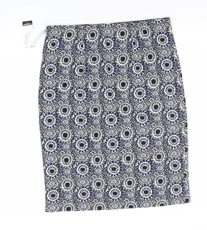 Premise Studio Women’s Blue Geometric Pencil Skirt M
