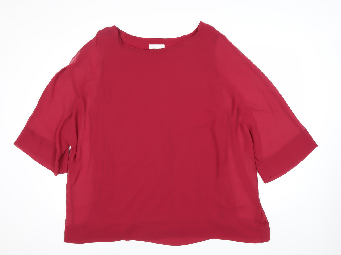 Womens UK Size 22 John Rocha Red Basic Blouse