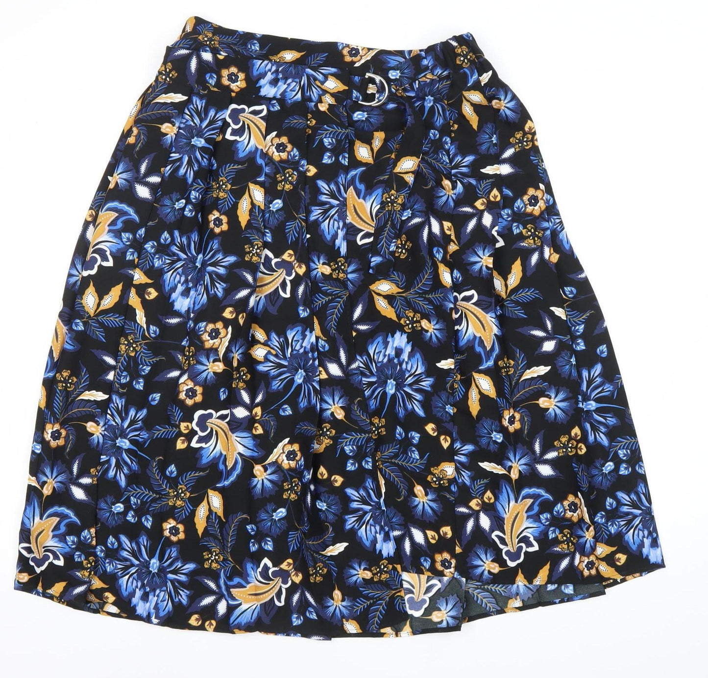 Marks and Spencer Womens Multicoloured Floral A-Line Knee Length Skirt Size 12