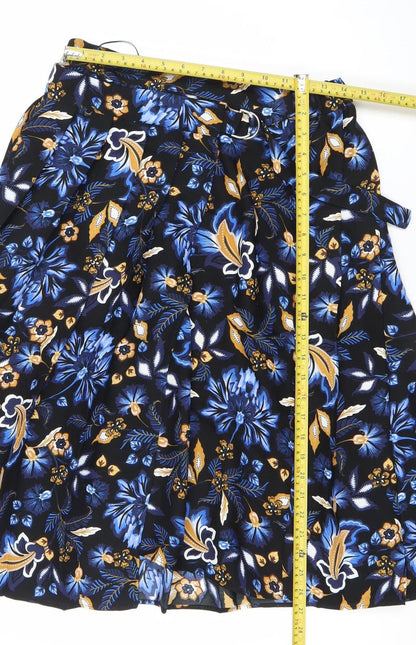 Marks and Spencer Womens Multicoloured Floral A-Line Knee Length Skirt Size 12