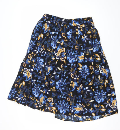 Marks and Spencer Womens Multicoloured Floral A-Line Knee Length Skirt Size 12