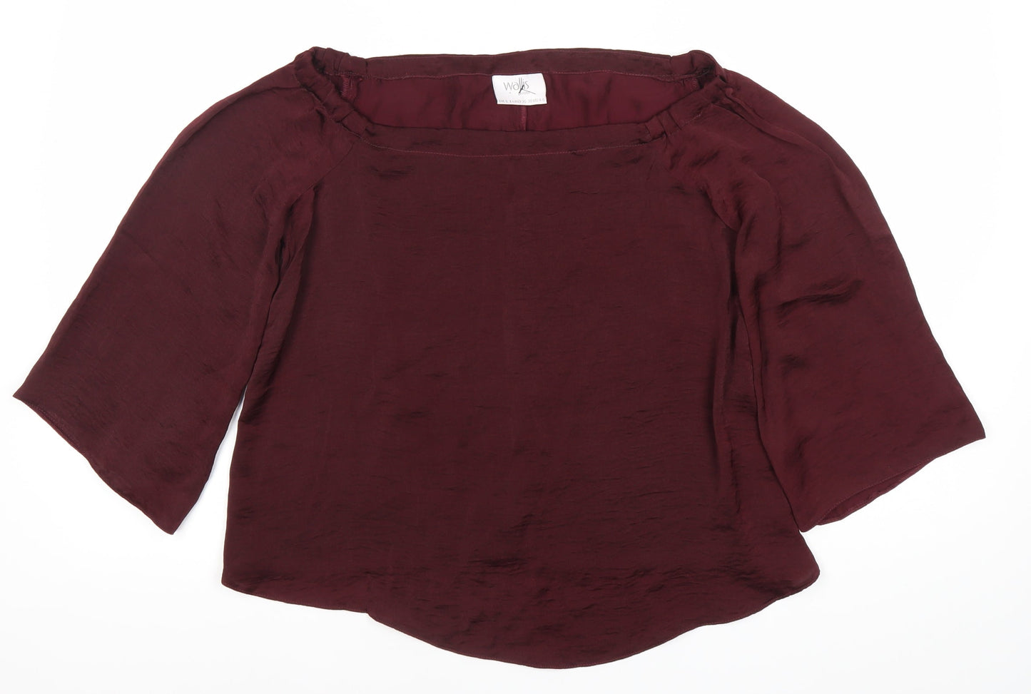 Womens UK Size S Wallis Red Basic Blouse