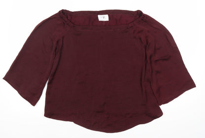 Womens UK Size S Wallis Red Basic Blouse