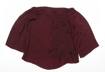 Womens UK Size S Wallis Red Basic Blouse