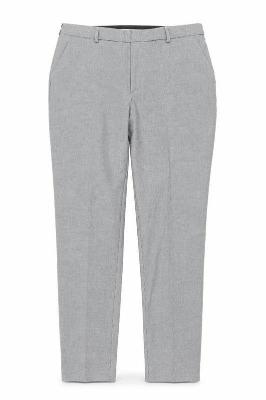 Stradivarius Womens Grey Check Slim Fit Chino Trousers Size 12