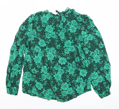 Womens UK Size 10 M&Co Green Tunic Blouse