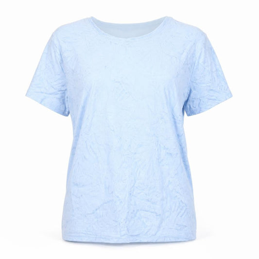 Womens UK Size L Isle Essentials Blue Basic T-Shirt