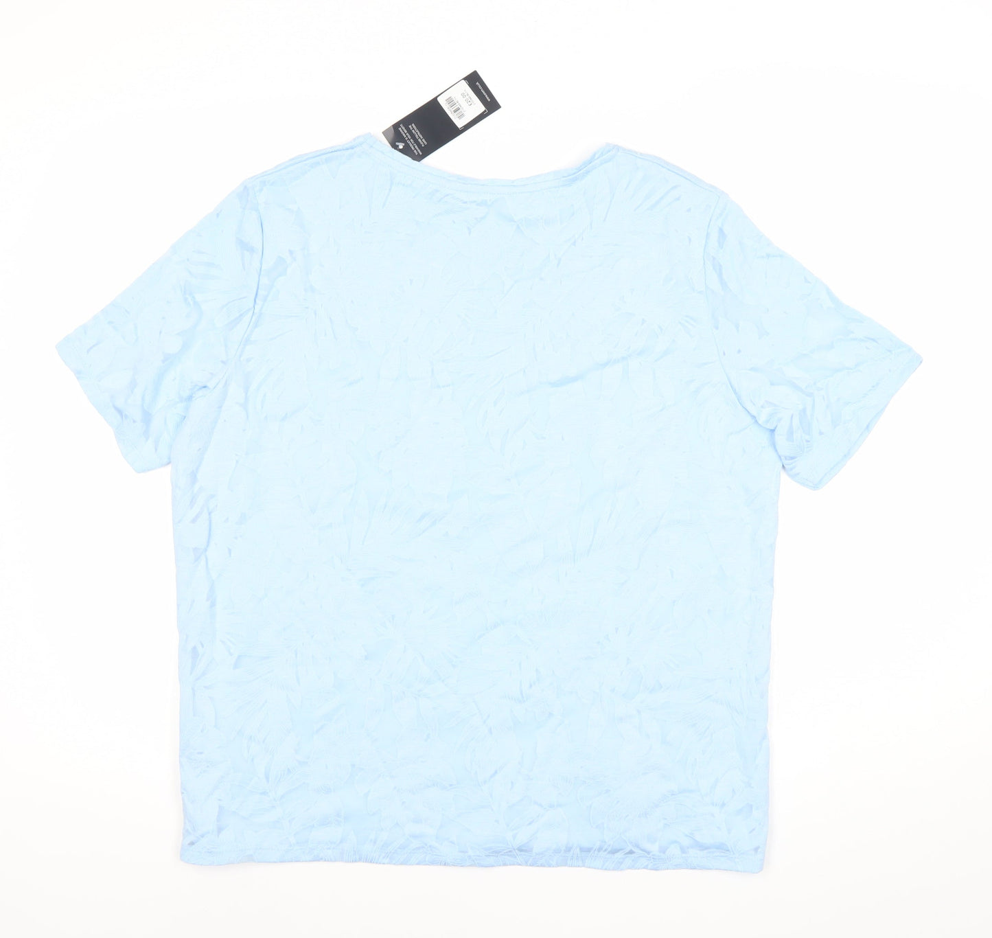 Womens UK Size L Isle Essentials Blue Basic T-Shirt