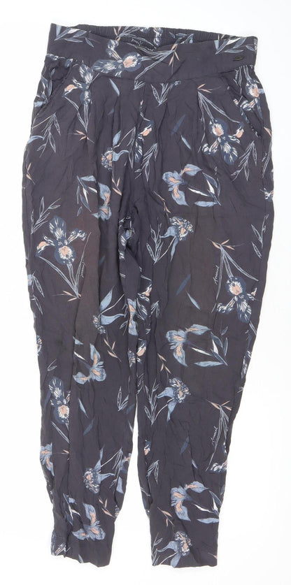 Animal Womens Black Floral Jogger Trousers Size 8 Viscose