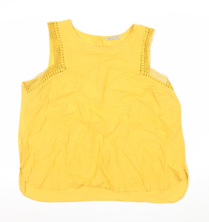 Womens UK Size 20 Marks and Spencer Yellow Tunic Blouse