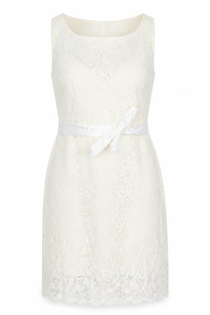 Aftershock London Women’s Ivory Lace Strapless Sheath Dress XL